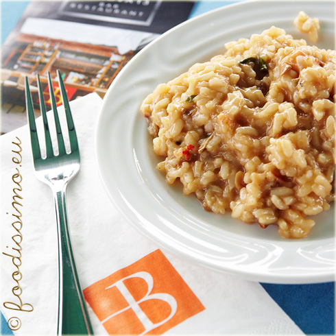 Risotto di vapeline e aragosta - Risotto s homárom, čerstvým špenátom a pravými hríbmi